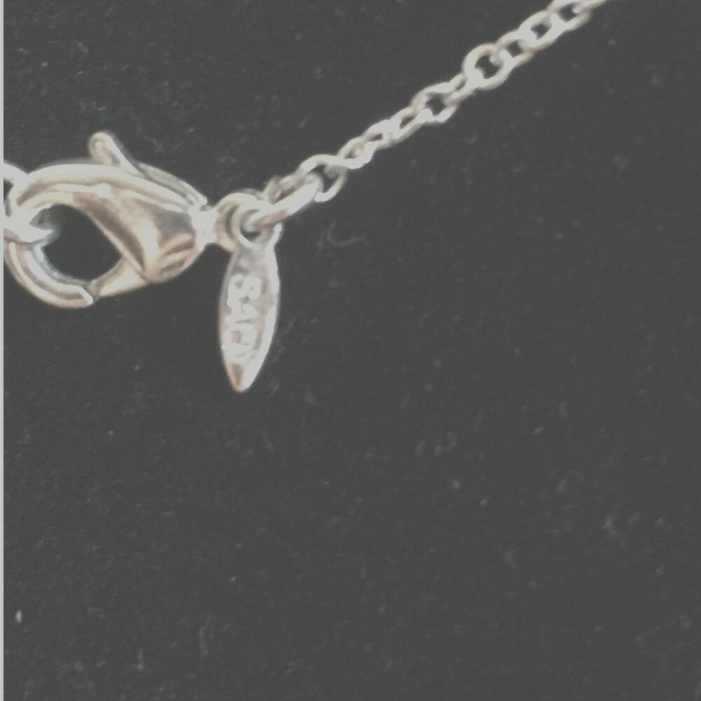 Vintage Avon Saq Silver tone Necklace With Chain Tassel And Amber Colored Stones - Picture 2 of 3